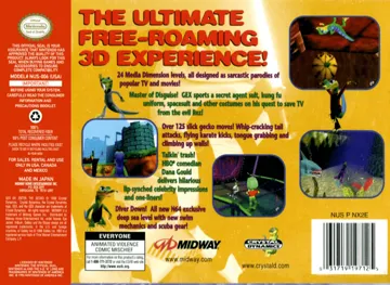 Gex 64 - Enter the Gecko (USA) box cover back